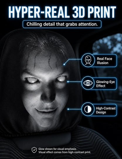 Universal Ghost Face Headrest Covers