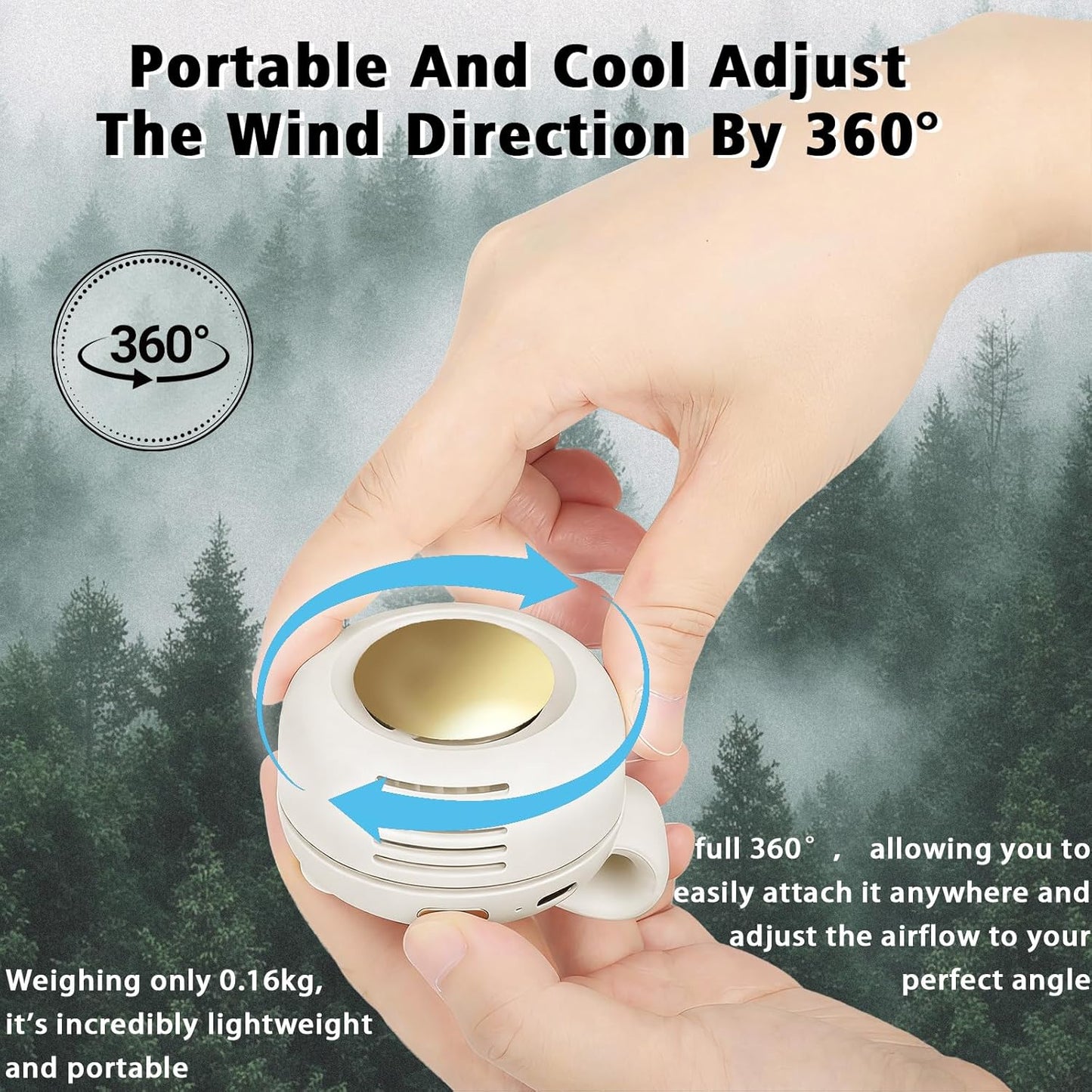 Silent Bladeless 360° Clip-On Fan